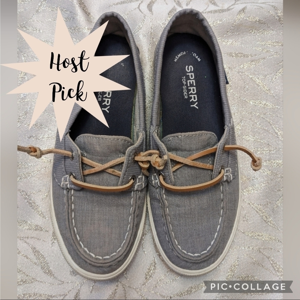 Sperry Lounge Away Top Sider Sneakers Gray Wm Size 5 / Kids Size 3.5 - Picture 2 of 12